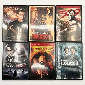 Action / Horror Movie Lot of 6 Pre-Owned R and PG-13 Rated DVDs